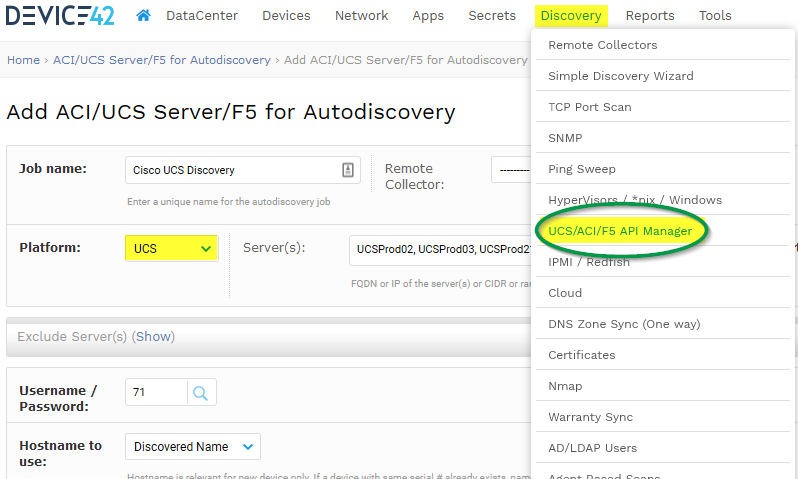 Cisco UCS Manager Auto-discovery